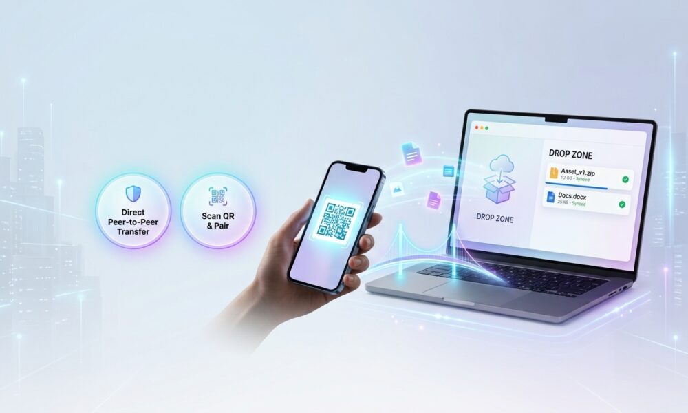 QR-code file transfer tool